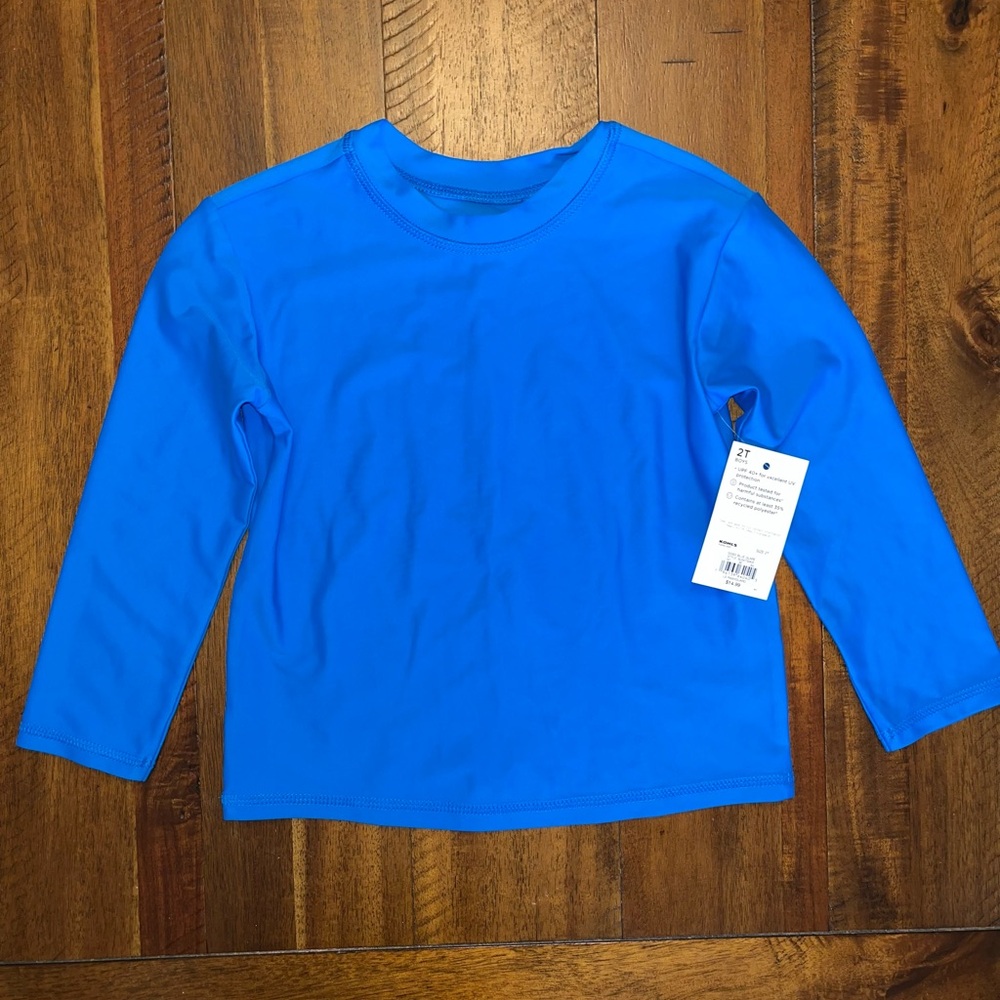 NWT Jumping Beans Vibrant Blue Rashguard